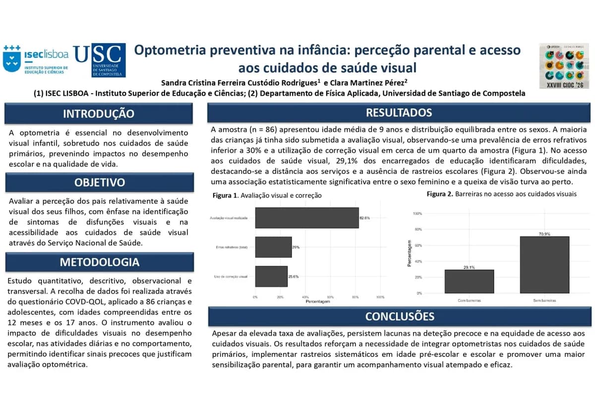 Poster Abordagem optométrica e multidisciplinar na Síndrome de Goldenhar: um caso clínico