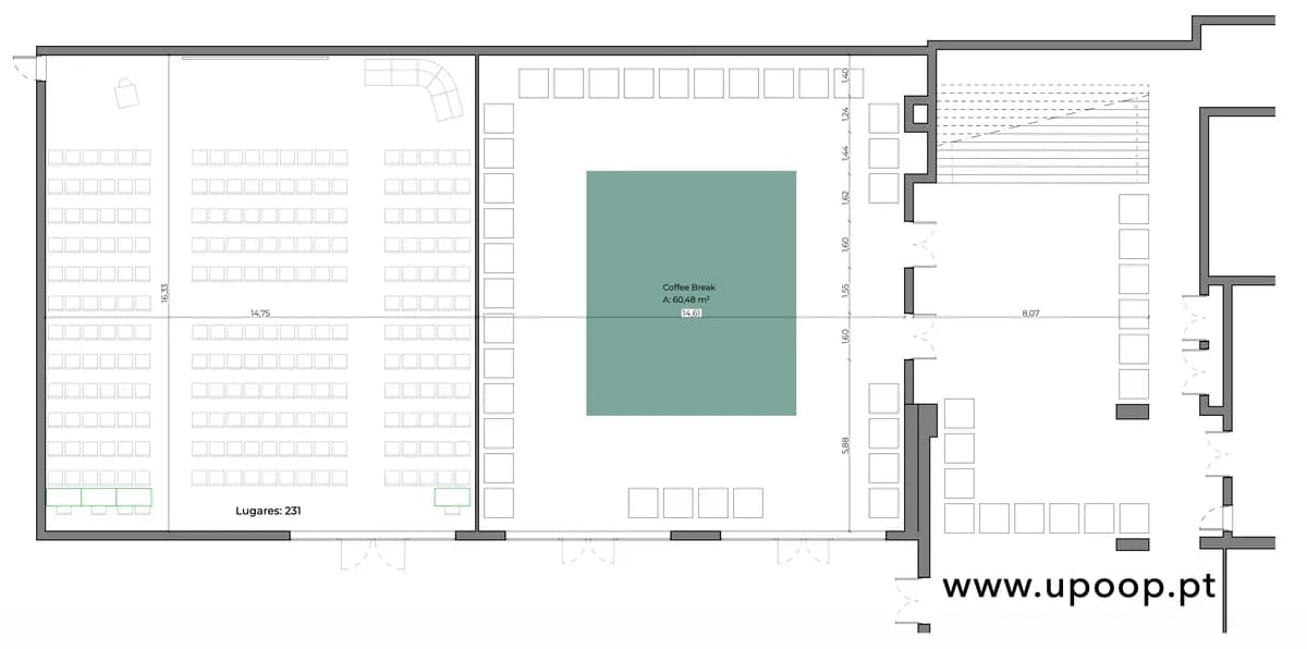Planta da área de exposição