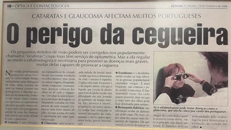 O perigo da cegueira