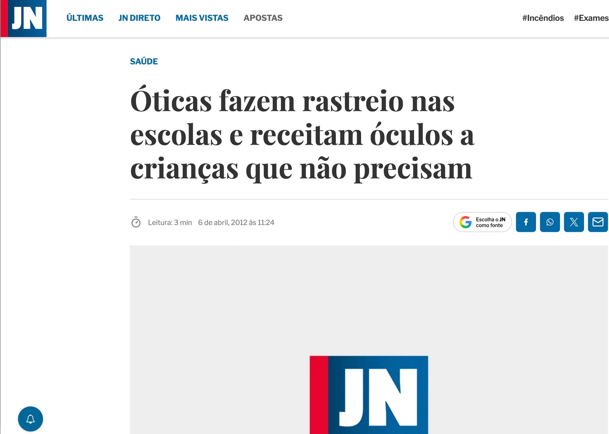 Óticas recomendam óculos a crianças que não precisam