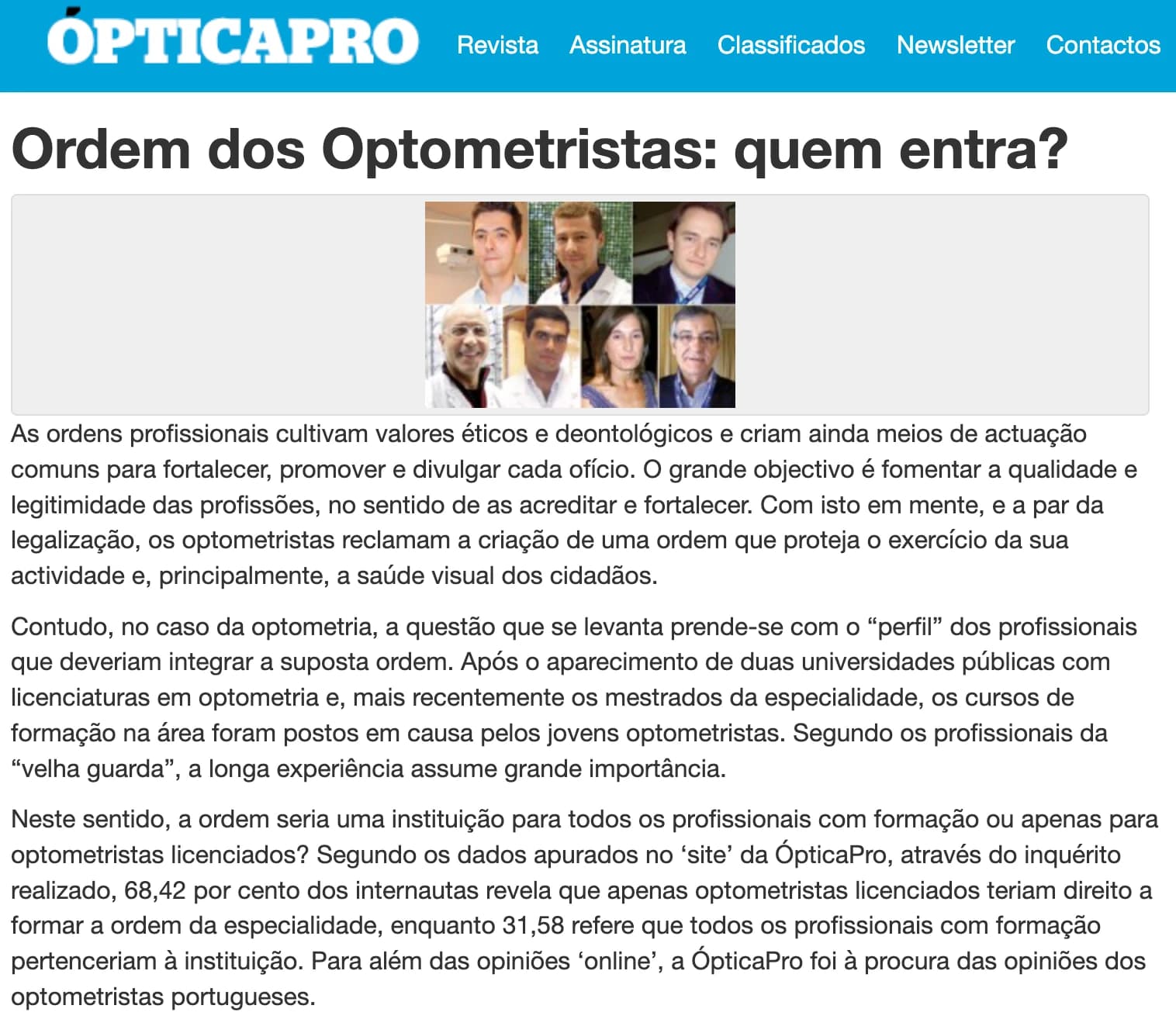 Ordem dos Optometristas: quem entra?